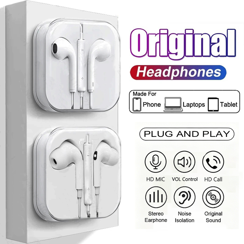 Type C Wired Earphones With Mic - Xiaomi、Samsung S21、S20、iPhone、Huaweiなどのスマートフォンに対応した、マイク付きの有線イヤホン。Type-C接続。