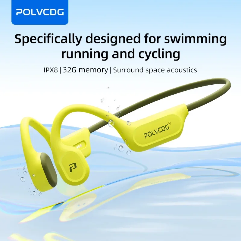 Type C Wired Earphones With Mic - POLVCDG X9 骨伝導スイミングイヤホン 32G IPX8 防水