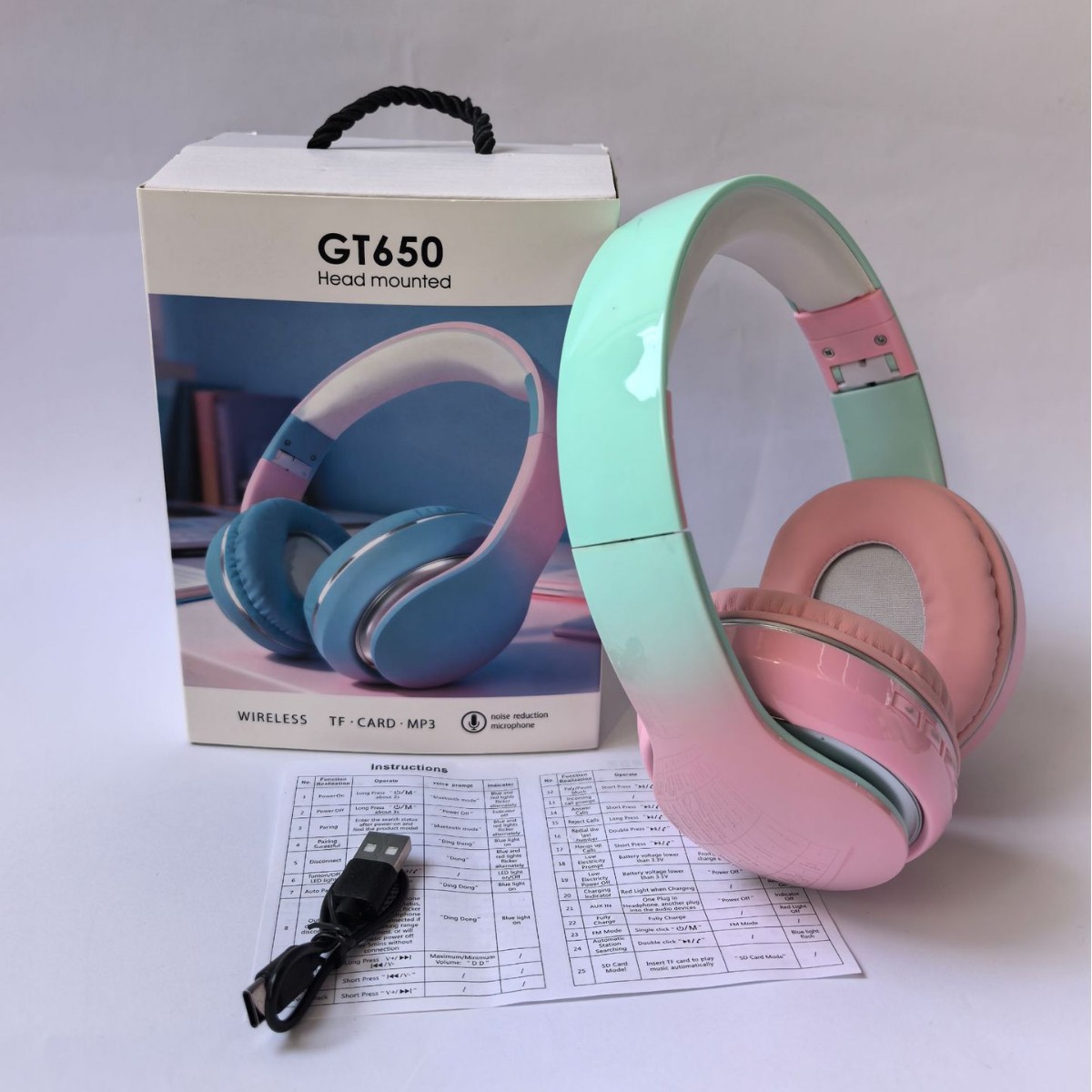 GT650 かわいい猫耳型 Bluetooth5.0 ヘッド - Cat Ear Bluetooth Headset Led のレビューと価格
