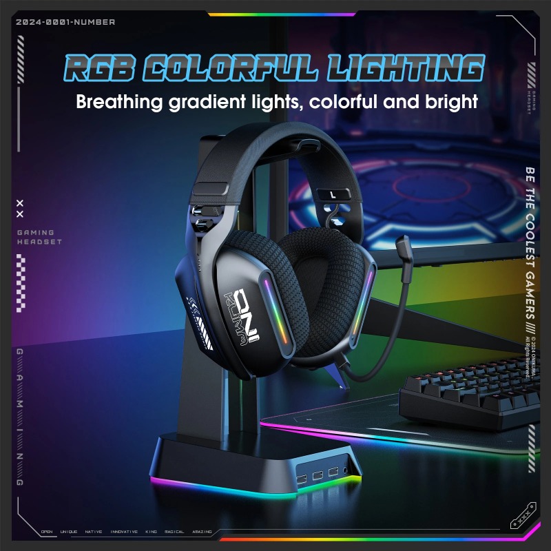 ONIKUMA GT808 ワイヤレスゲーミングヘッドセット - Gaming Headset With Mic Rgb のレビューと価格