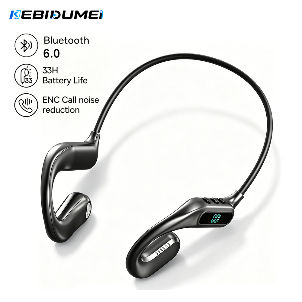 KEBIDUMEI オープンイヤー Bluetooth 6. - Bone Conduction Running Headphones のレビューと価格