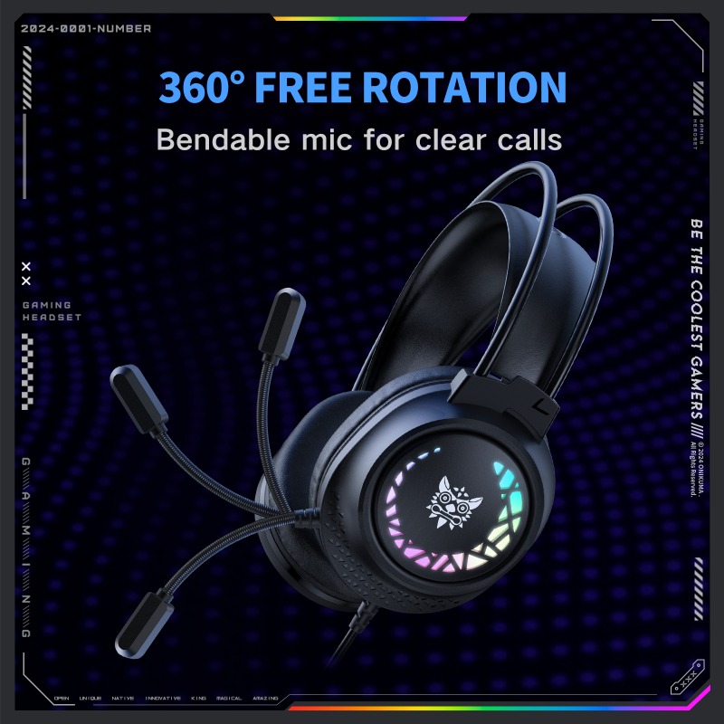 ONIKUMA X92 有線ゲーミングヘッドセット RGB  - Gaming Headset With Mic Rgb のレビューと価格