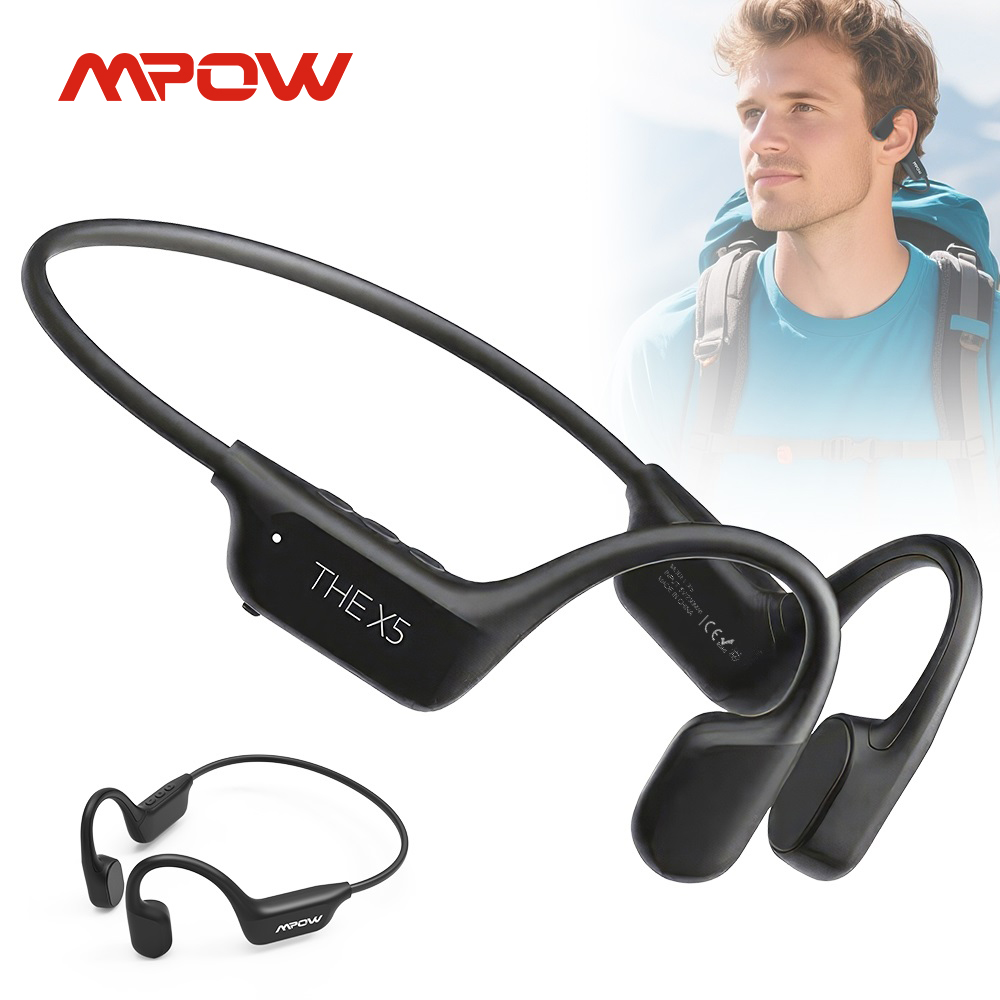 Mpow X5 骨伝導ヘッドフォン オープンイヤーヘッドフォ - Bone Conduction Running Headphones のレビューと価格