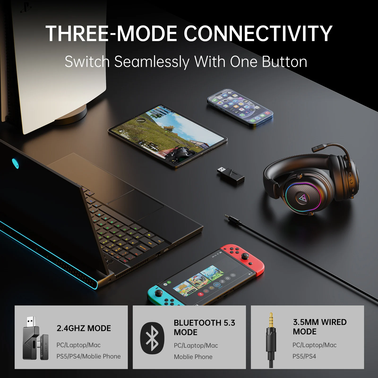 Oneodio EKSA MaKo BT Bluetooth - Anc Wireless Over Ear Headphones のレビューと価格