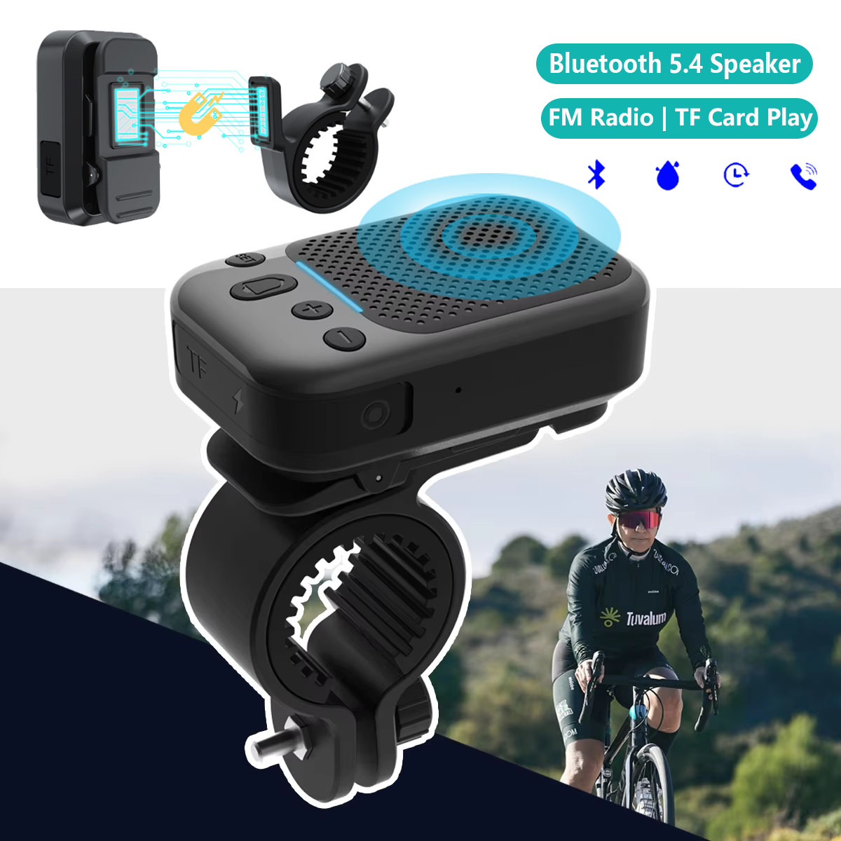 ミニバイクワイヤレススピーカー Bluetooth 5.4  - Portable Bluetooth Speaker Waterproof Ipx7 のレビューと価格