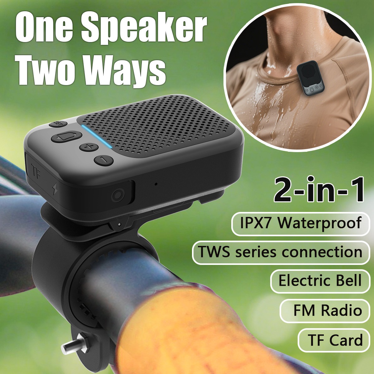 ミニバイクワイヤレススピーカー Bluetooth 5.4  - Portable Bluetooth Speaker Waterproof Ipx7 のレビューと価格