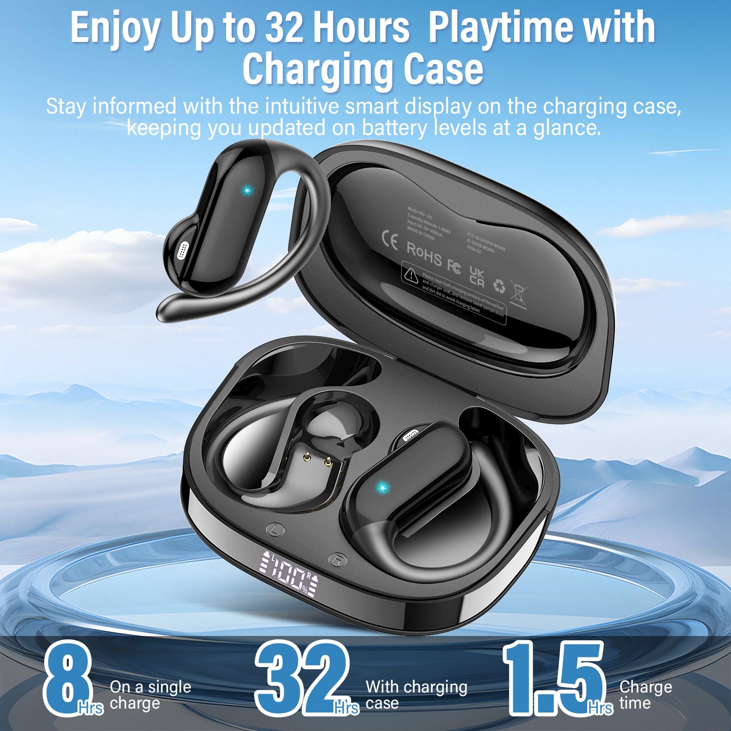 2026年オープンイヤーイヤホン Bluetooth 5.4 - Open Ear Air Conduction Headphones のレビューと価格