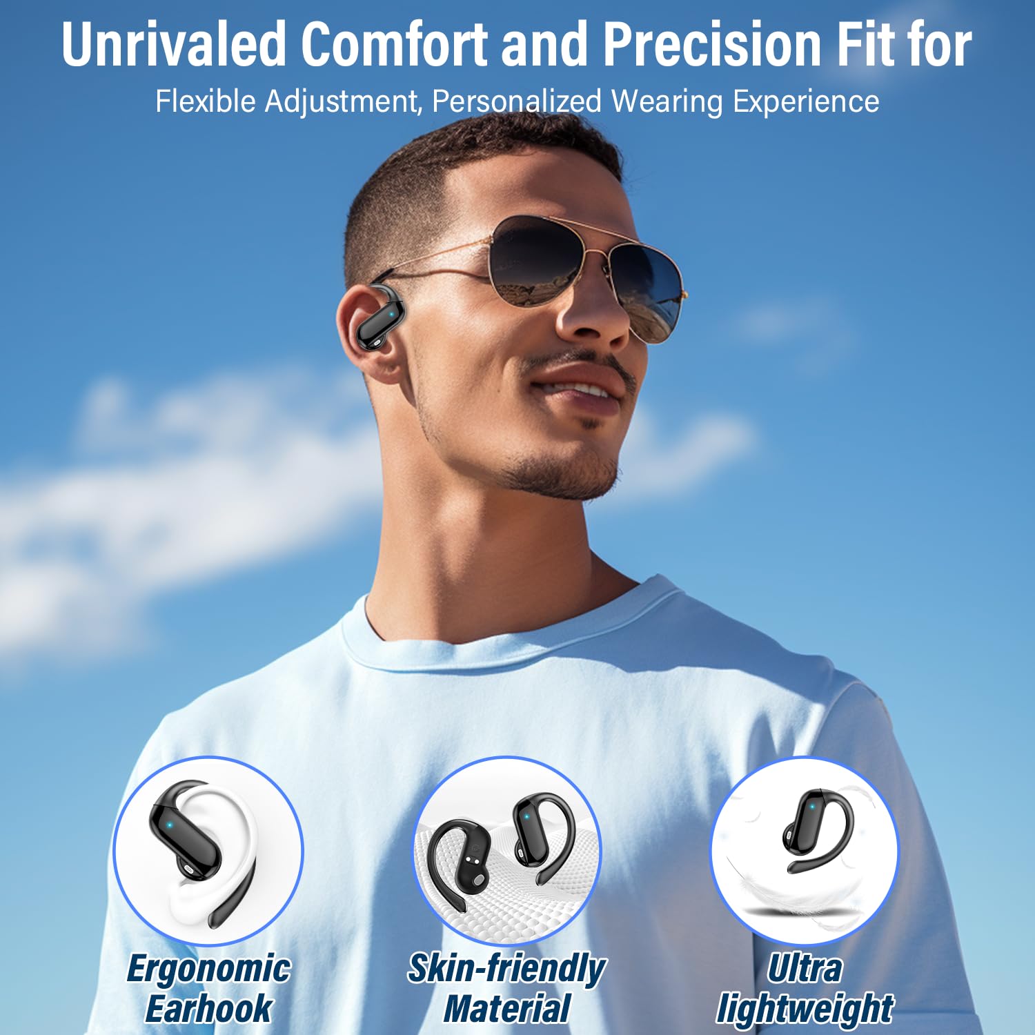2026年オープンイヤーイヤホン Bluetooth 5.4 - Open Ear Air Conduction Headphones のレビューと価格