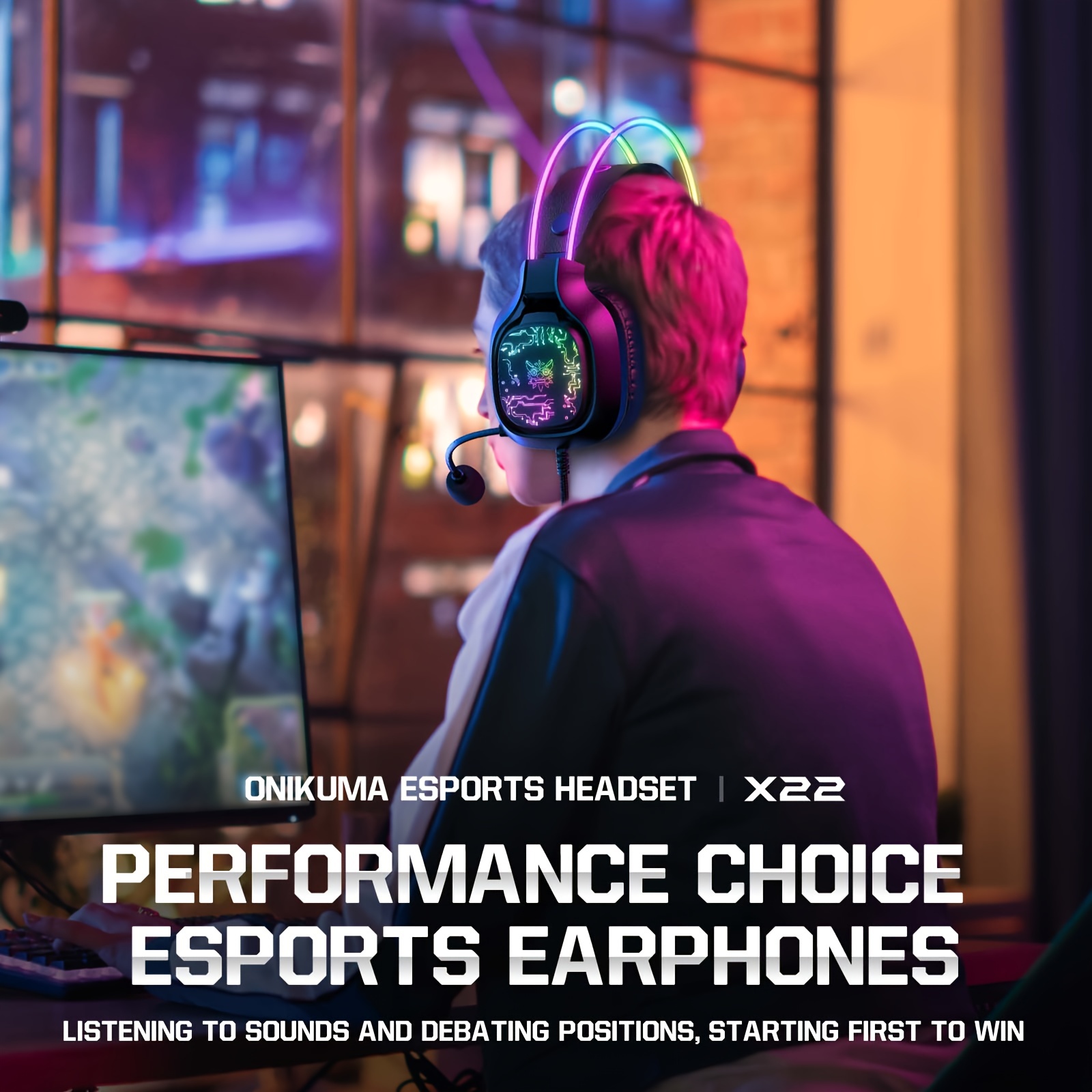 ONIKUMA X22 有線ゲーミングヘッドセット RGB  - Gaming Headset With Mic Rgb のレビューと価格