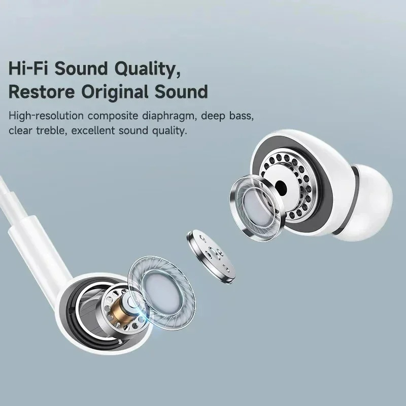 Xiaomi、Samsung S21、S20、iPhone、 - Type C Wired Earphones With Mic のレビューと価格