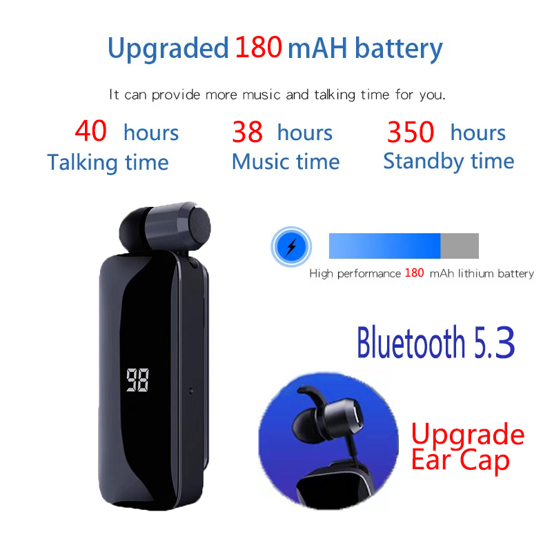 F906 通話時間40時間 ブルートゥースヘッドセット BT - Type C Wired Earphones With Mic のレビューと価格